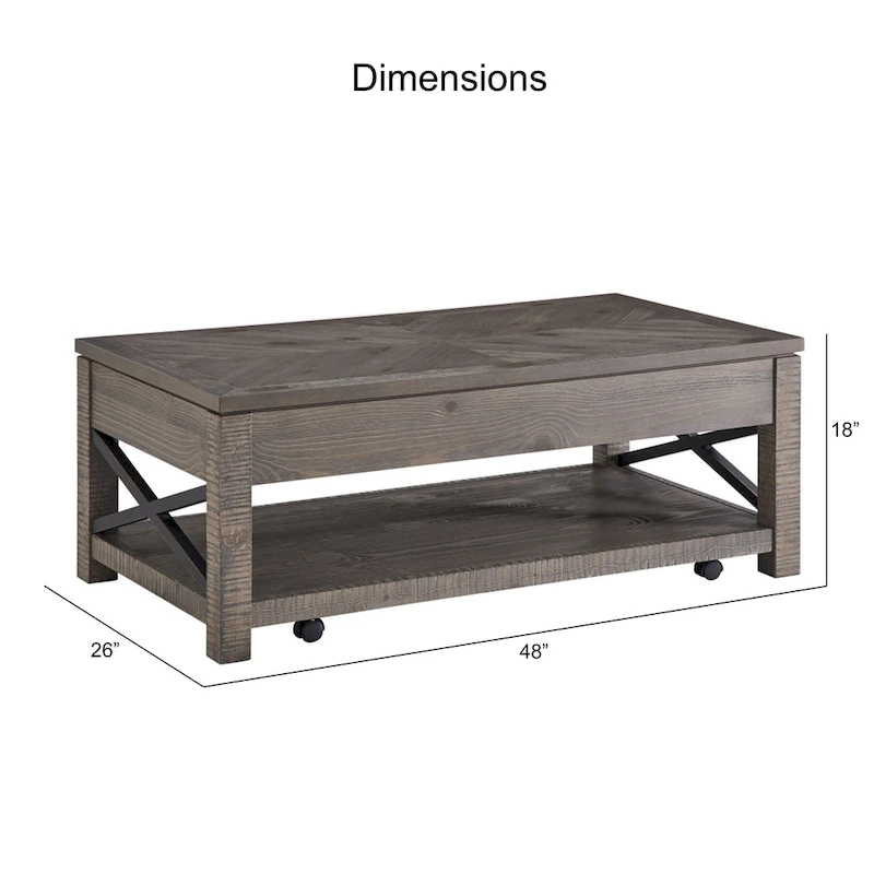 Steve Silver Dawson Distressed Driftwood Lift-Top Coffee Table
