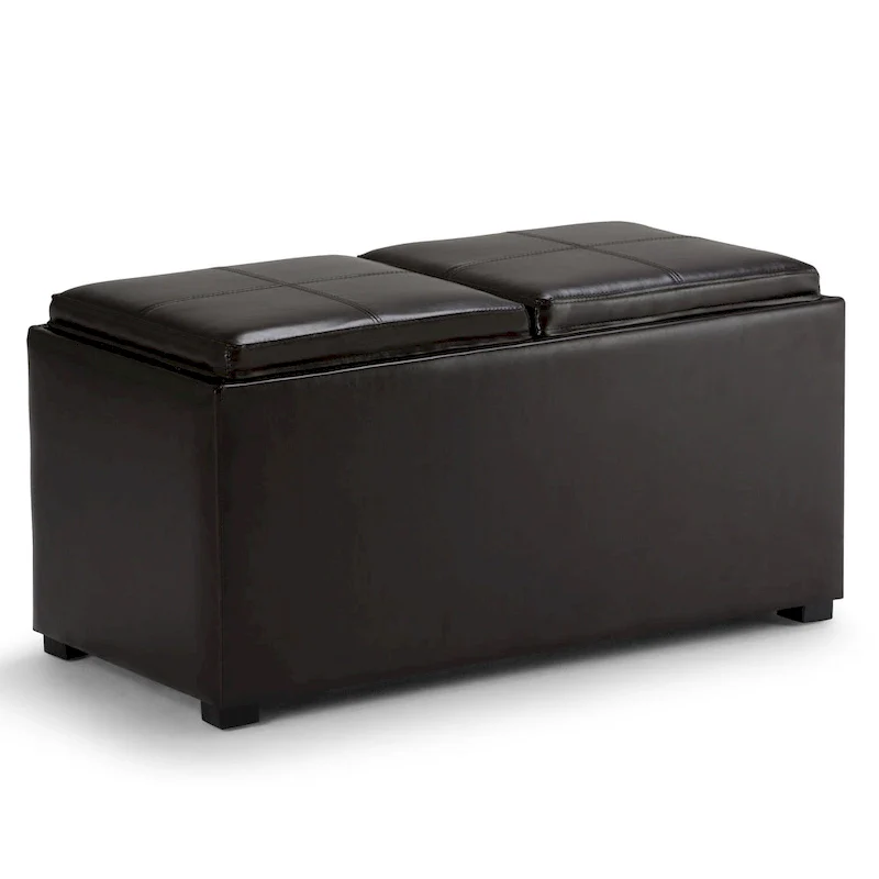 Fabric-Upholstered 3-Piece Ottoman Set