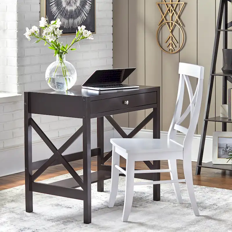 Simple Living X-Frame Farmhouse Wood Desk