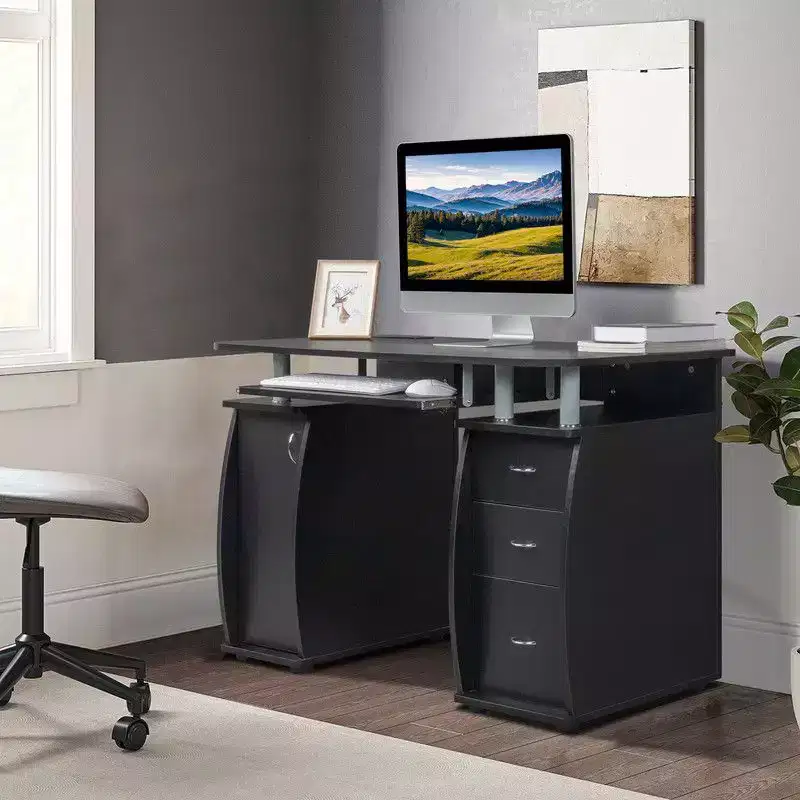 Karlhome 45.3in Solid Wood Computer Desk