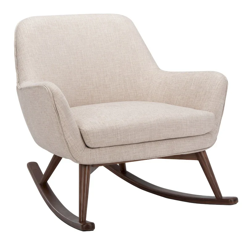 SAFAVIEH Couture Breeda Mid-Century Rocking Chair - 32Wx37Dx32H