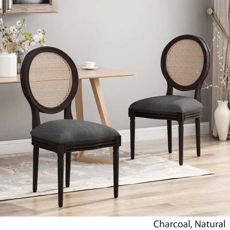 Govan Wooden Dining Chairs with Cushions (Set of 2) by