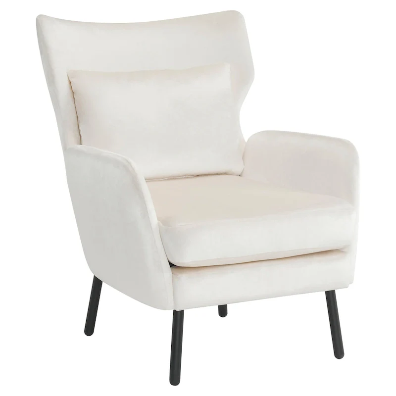 Stylish Wing Back Velvet Accent Chair by Christopher Knight Home