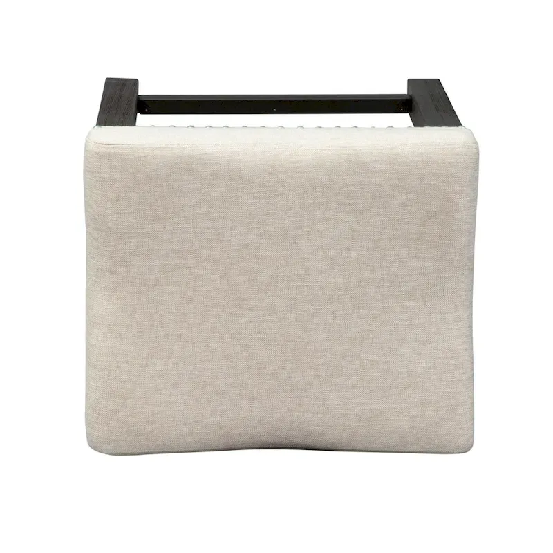 Heatherbrook Charcoal and Ash Upholstered Console Stool