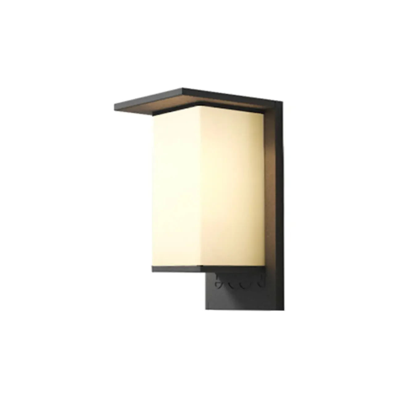 Modern Metal Black Rectangle LED Outdoor Wall Light