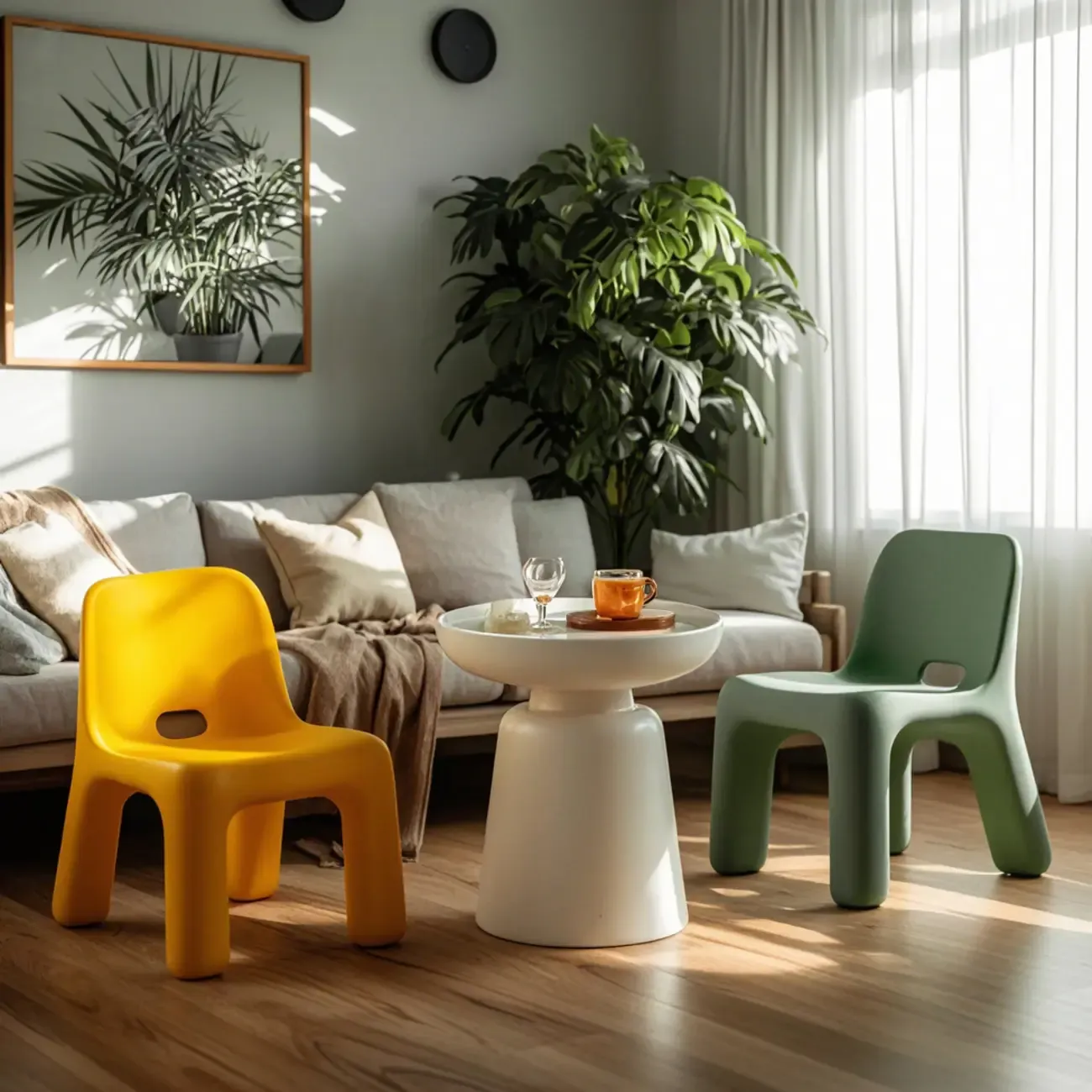 Nordic Round Matte Small Household Sofa Side Table