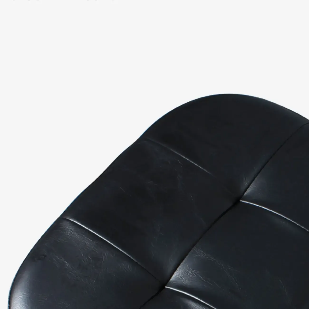 Scandinavian Wood Tufted Leatherette Bar Stools Backless