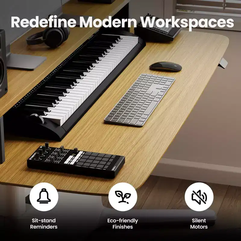 LumiDesk All in 1 Electric Height Adjustable Desk  Smart, Modular & Ergonomic