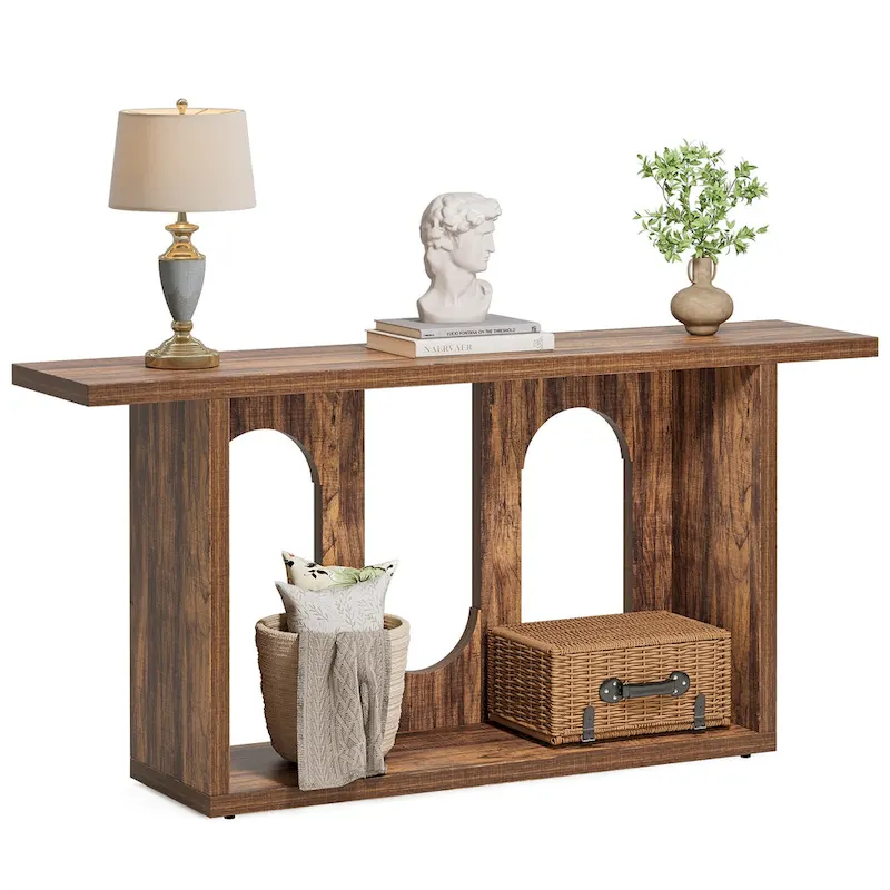 70.87-inch Wood Sofa Console Table for Entryway Living Room