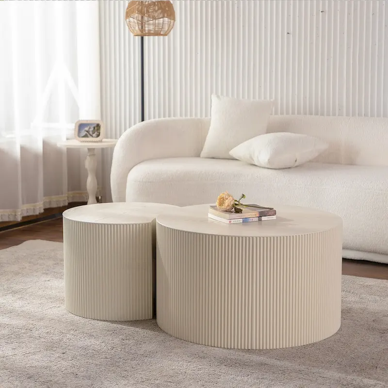 Exquisite Round Wood Coffee Table for Compact Living Spaces
