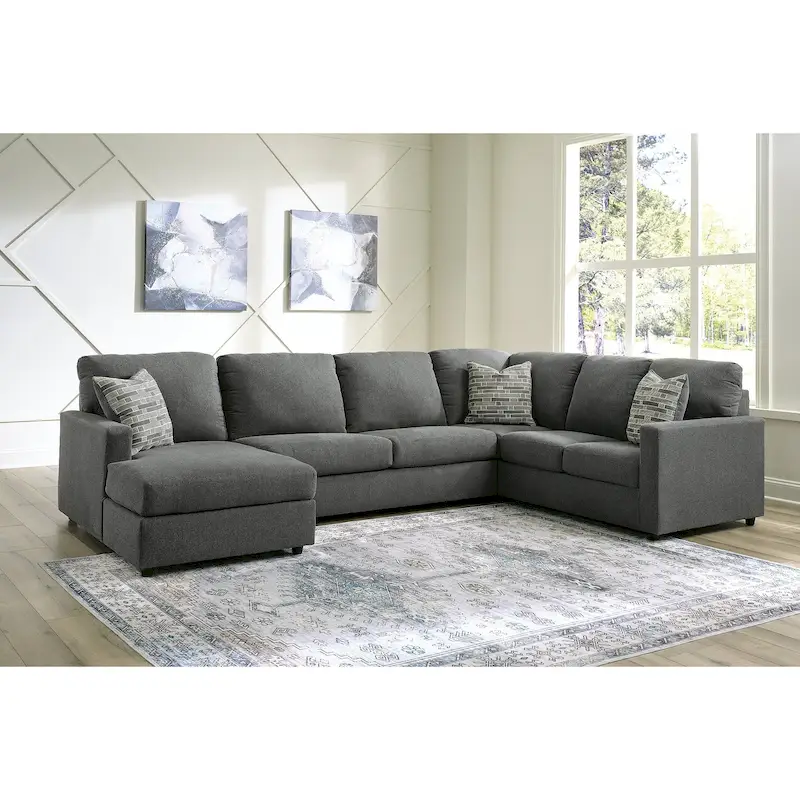 Signature Design by Ashley Edenfield 3-Piece Sectional with Chaise - 139W x 89D x 35H