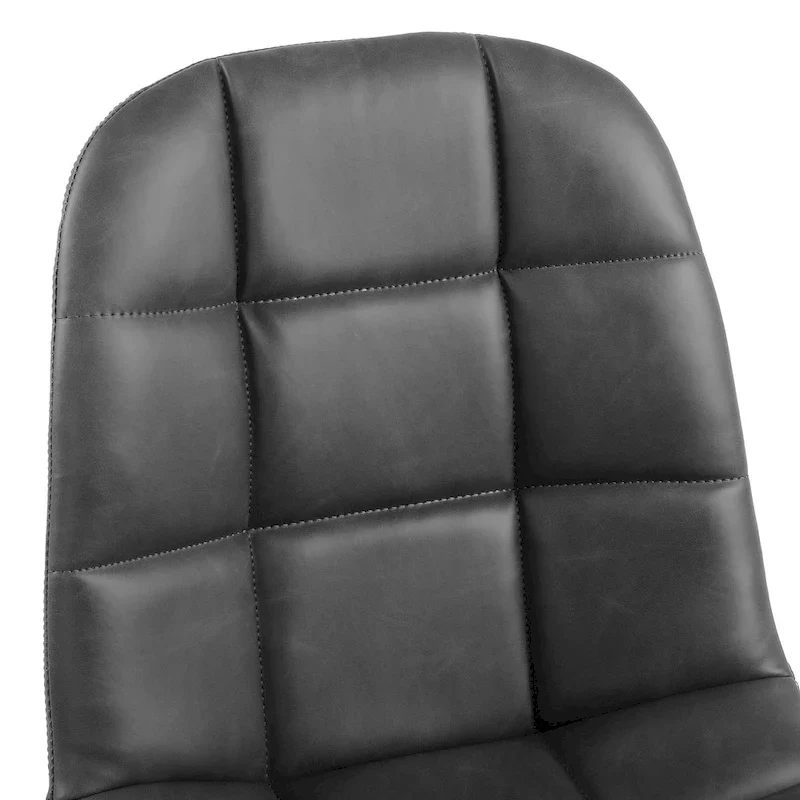 Faux Leather Dining Chairs Upholstered Side Chairs with Metal Legs Set of 2