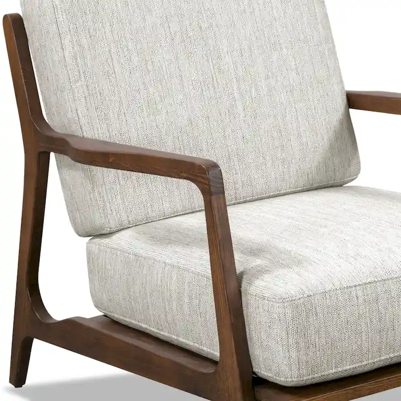 Poly & Bark Verity 25 Fabric Lounge Chair - Solid Wood Frame