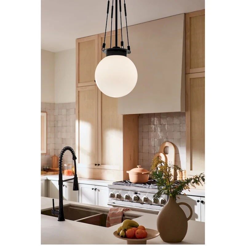 Kichler Lighting Albers 10.5 In. 1-Light Black Pendant Light