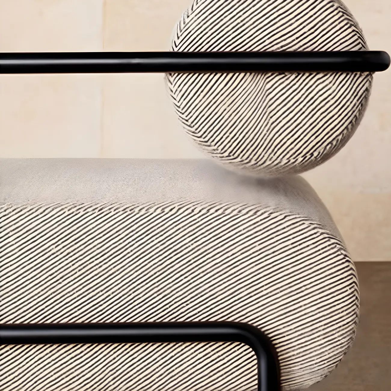 Industrial Leather/Velvet Accent Chair with Metal Frame