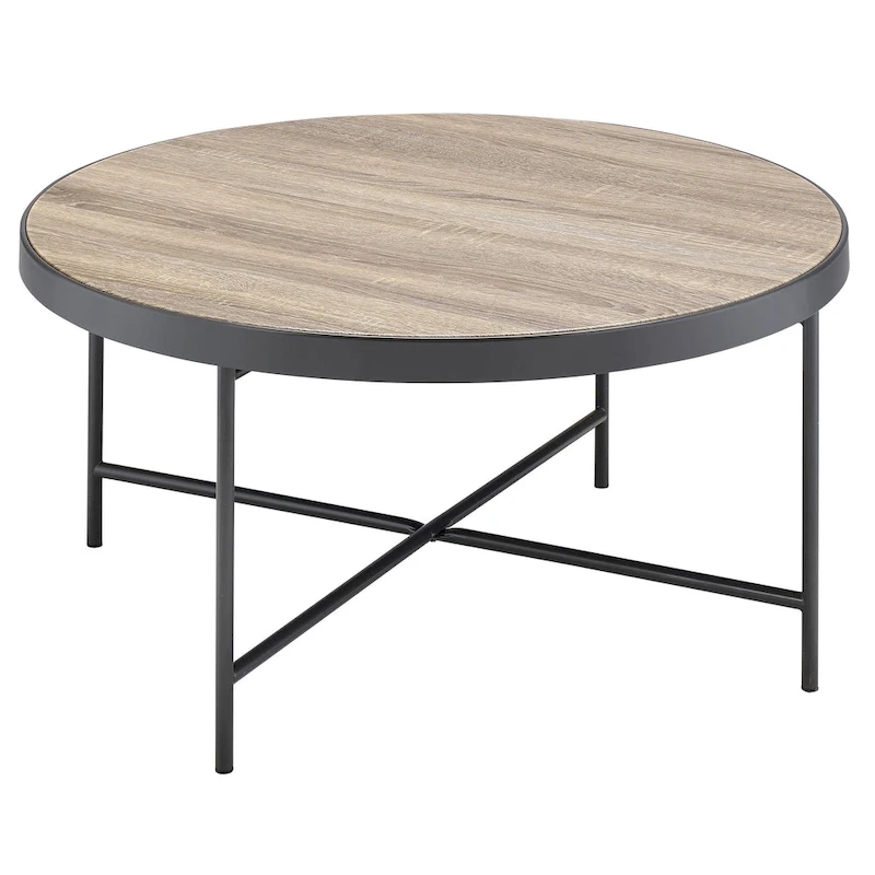 Xana Weathered Grey Oak and Black Coffee Table