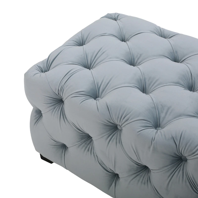 Piper Glam Tufted Velvet Ottoman Bench by Christopher Knight Home