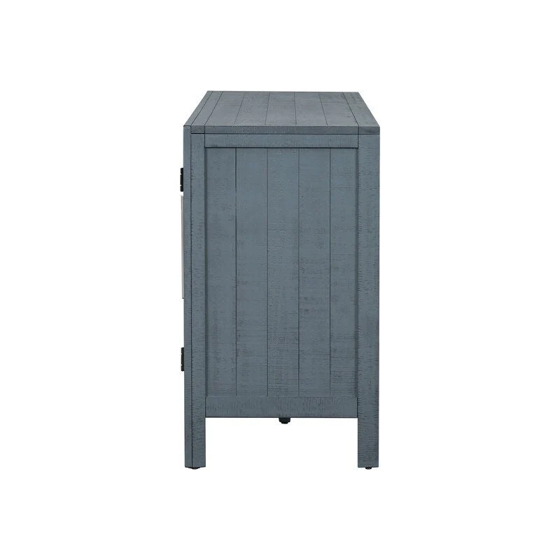 60W Cabinet Sideboard with Adjustable Shelves and Pine veneer - N/A