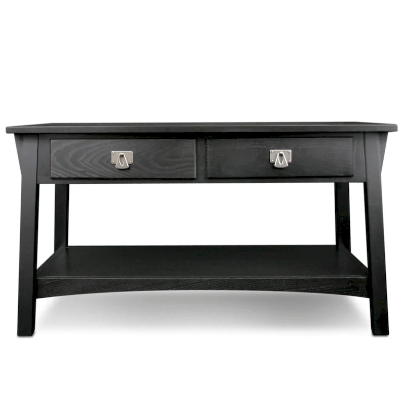 Two Drawer Coffee Table with Shelf