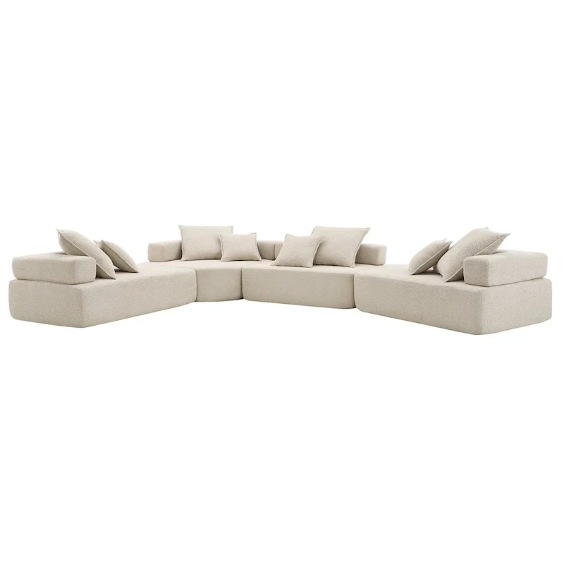 DIY Customization Boucle Upholstered Modular Sectional Sofa