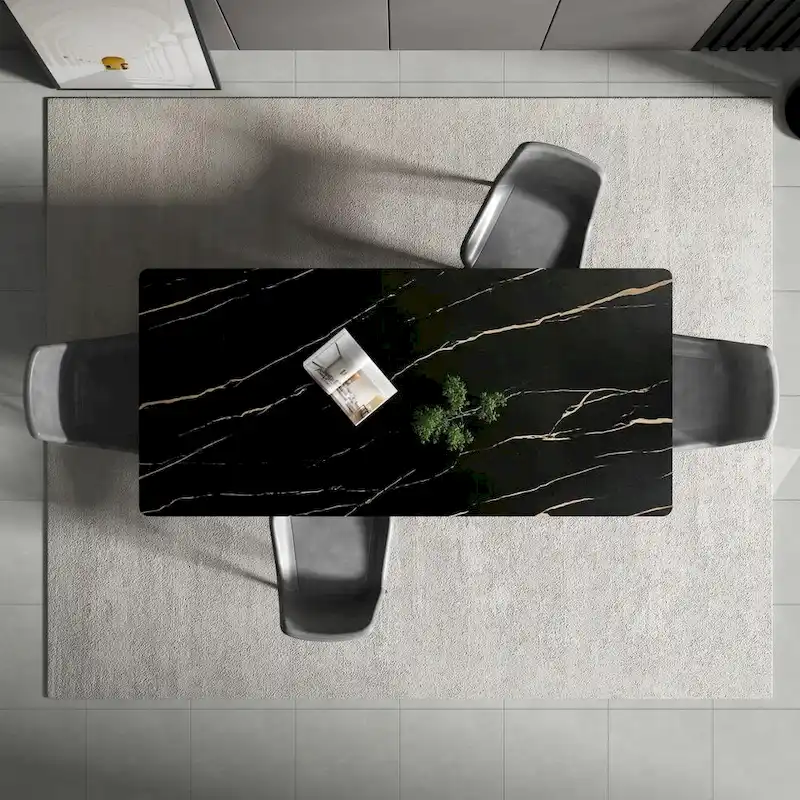 70.8 Rectangle Dining Table with Stone Top