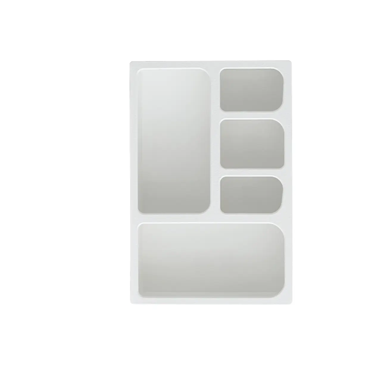 White Wooden Dining Hutch Display Cabinet with Shelves