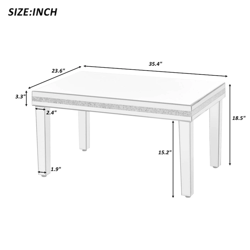 Coffee Table with 2 End Tables Set of 3