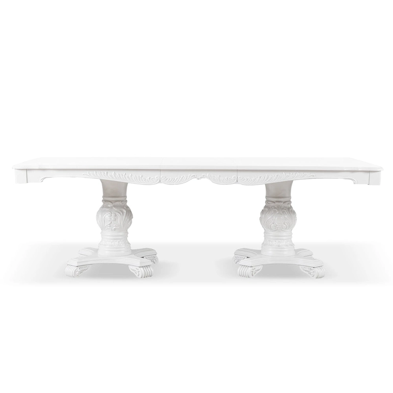 Furniture of America Eugene Traditional Solid Wood 9-Piece Expandable Dining Table Set