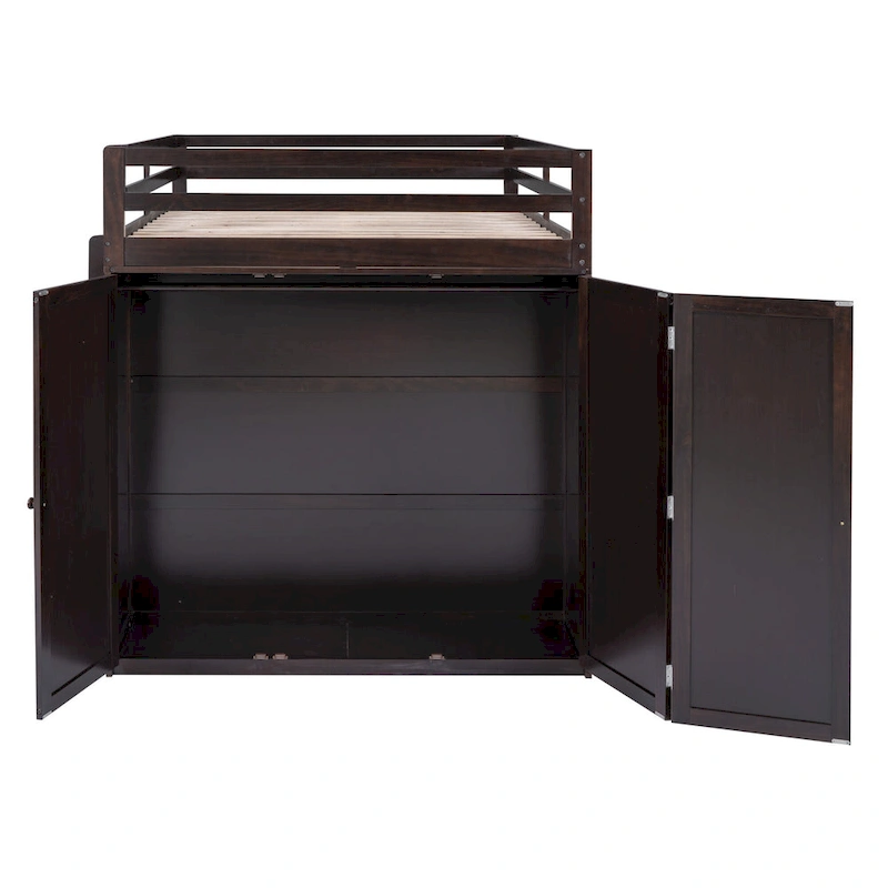 Full Loft Bed with Study Station, Wardrobe, Desk & Drawers