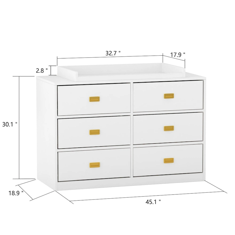 Timechee 45.1 W Changing Table Dresser