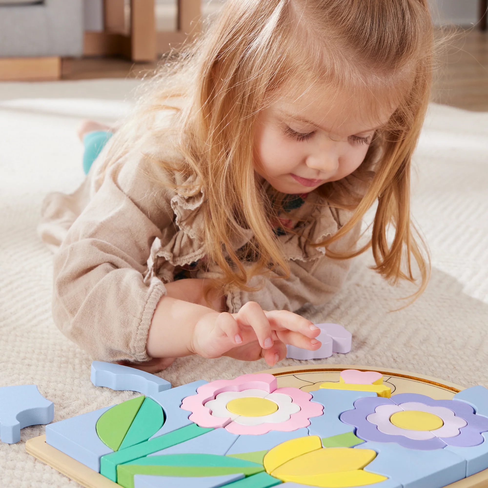 Casse-Tête de Fleurs en Bois Fisher-Price®, Pour enfants d'Âge Préscolaire, 37Éléments en Bois