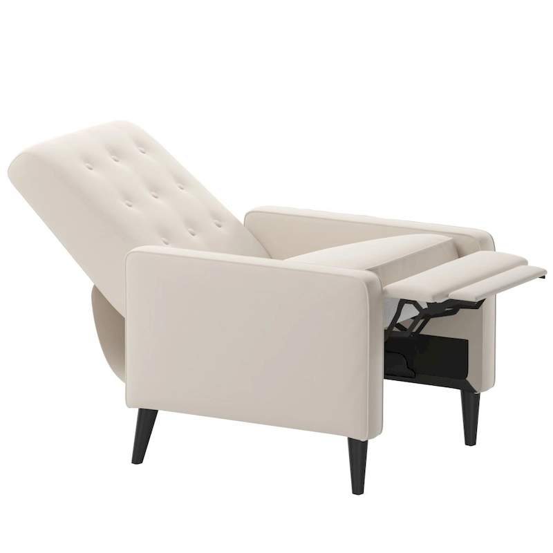 Pushback Recliner with Button Tufted Back