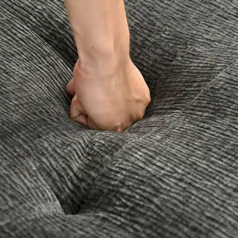 112.2 Chenille Modular L-Shaped Sofa Bed with Free Combination Design and No-Assembly Required