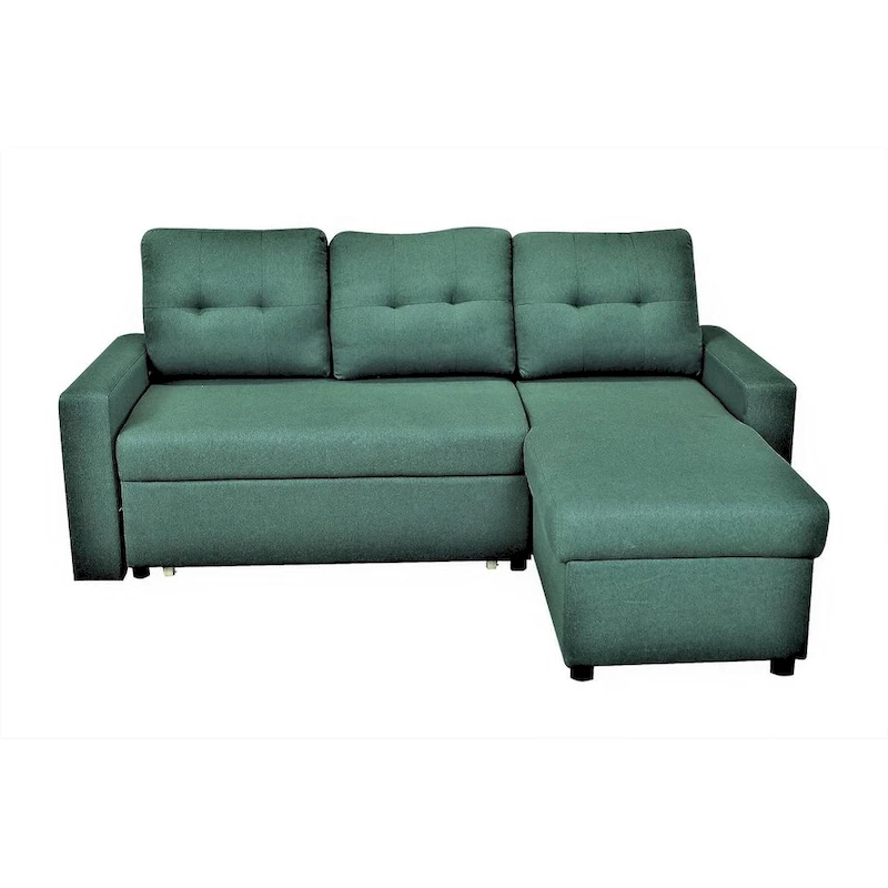 US Pride Furniture 79.92 inch Convertible L-Shaped Sectional Sleeper Sofa Bed Stylish Apartment Furniture