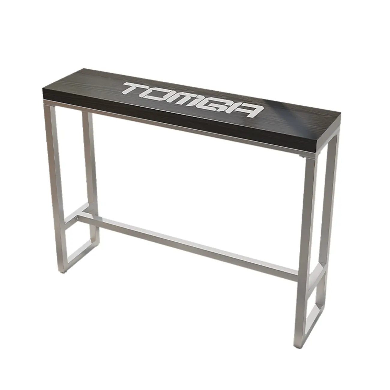 Steampunk Midnight Black Bar Table Set with Backless Stools