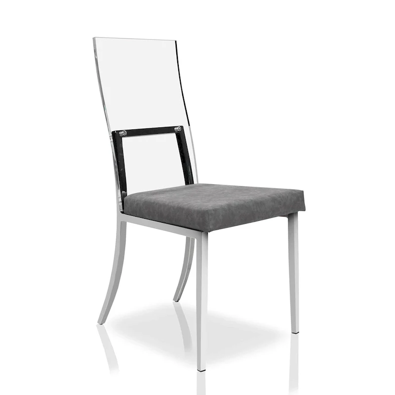 Brusartsi Modern Clear Acrylic Dining Chairs (Set of 2)