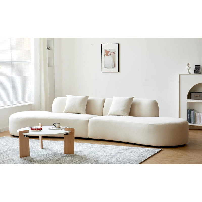 132.3 inch Large Half Moon Curved Sectional Sofa