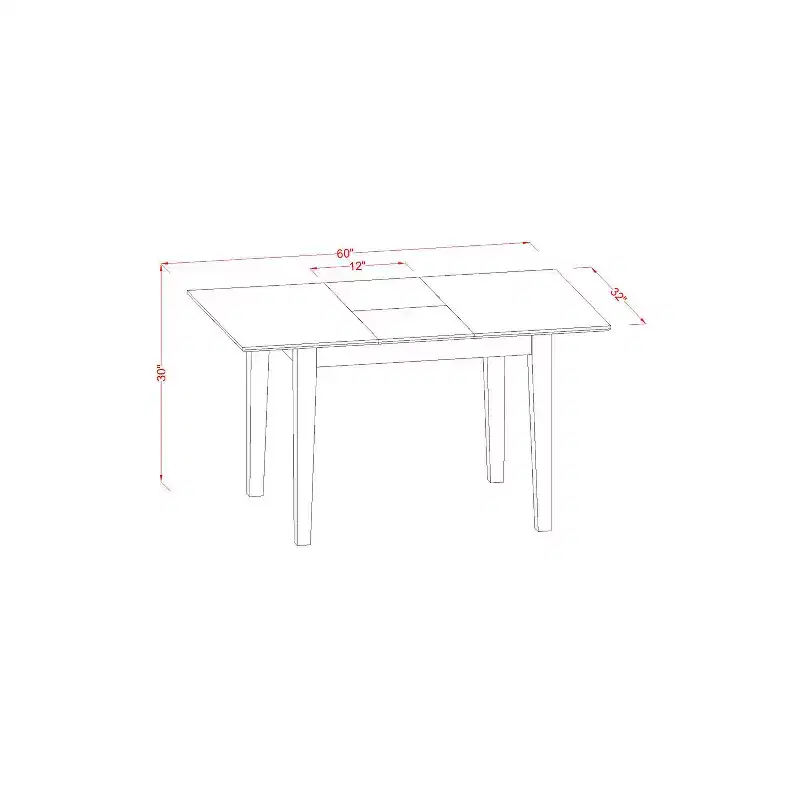 HomeStock Table with 12 in butterfly leaf