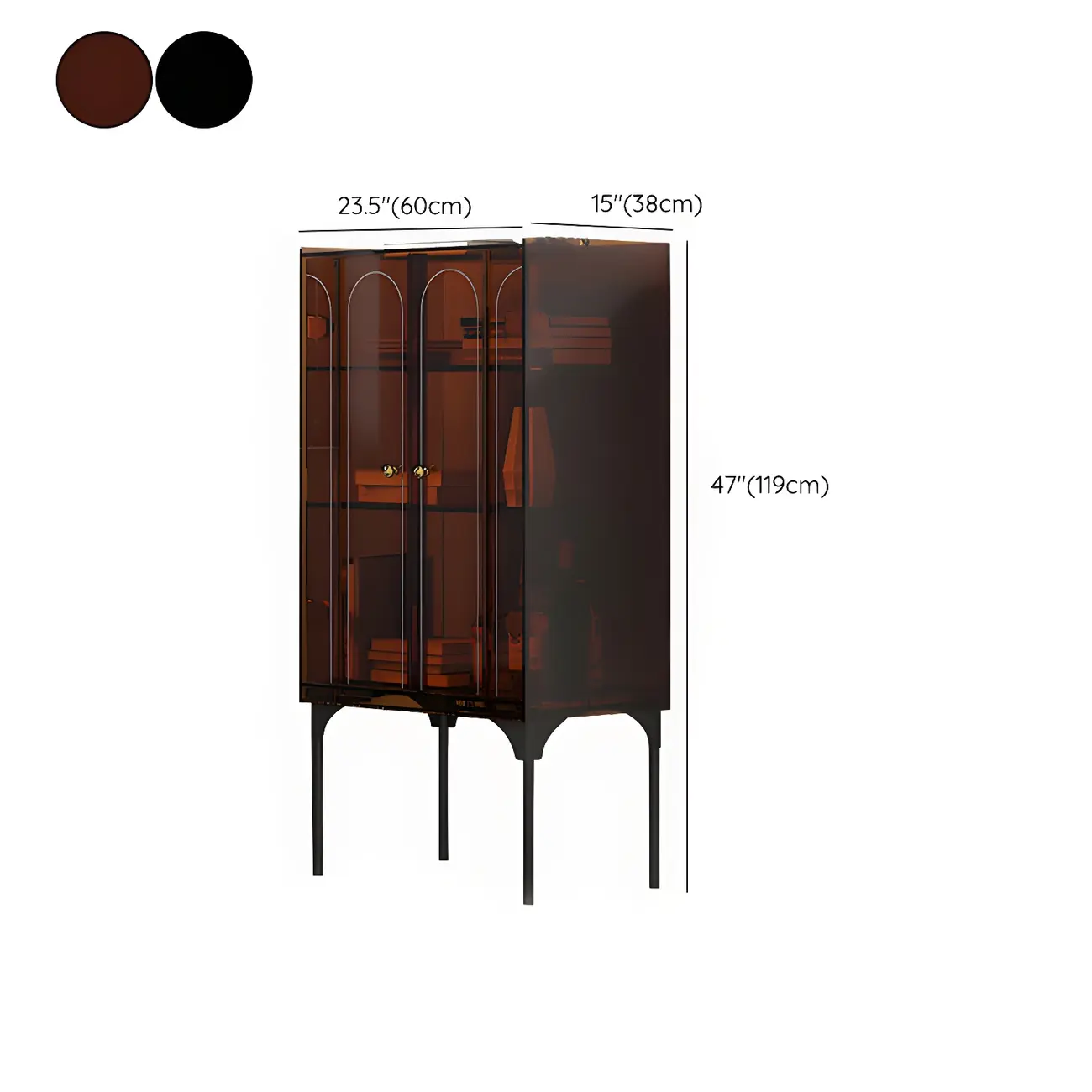 Modern Plastic/Acrylic Sideboard Cabinets with Shelves in Red