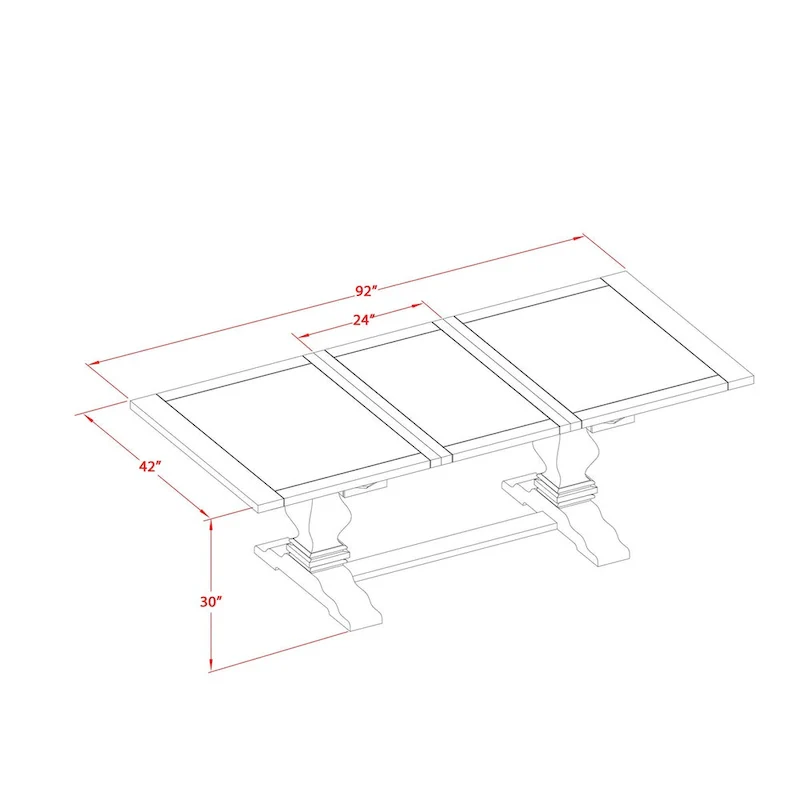 East West Furniture 11 Piece Dining Table Set- a Kitchen Table and 10 Linen Fabric Parson Chairs(Finish Options)