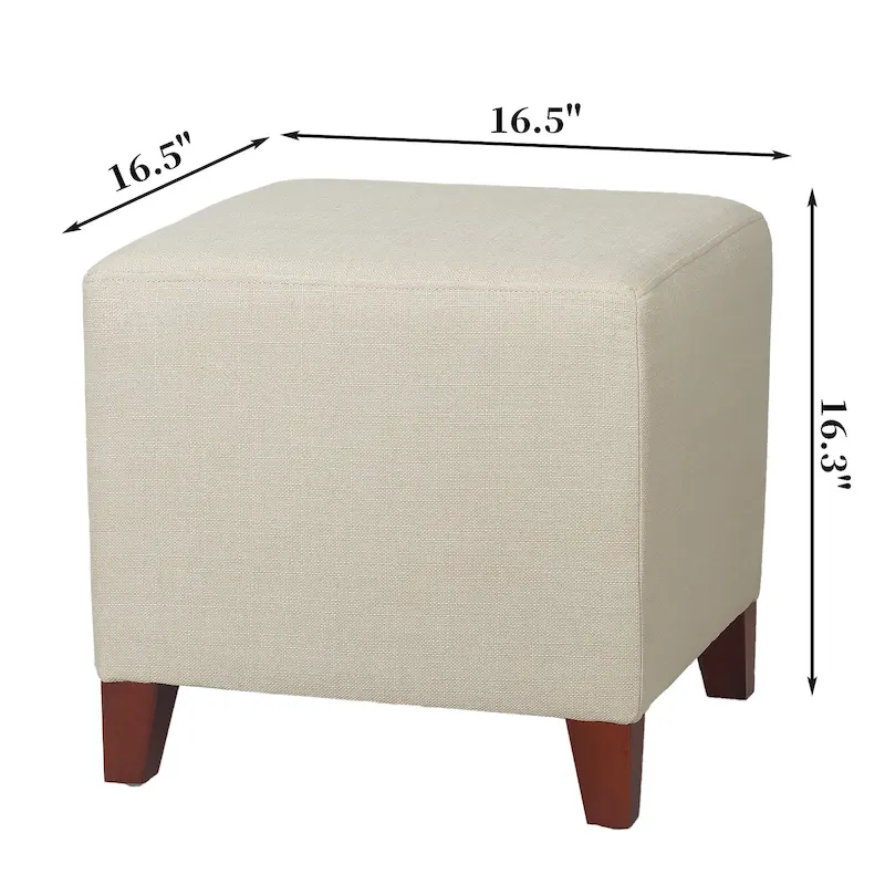 Adeco Simple British Style Passionate Cube Ottoman Footstool