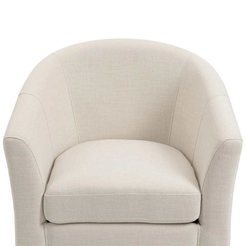 Modern Upholstered Swivel Barrel Chair Living Room Accent Chair