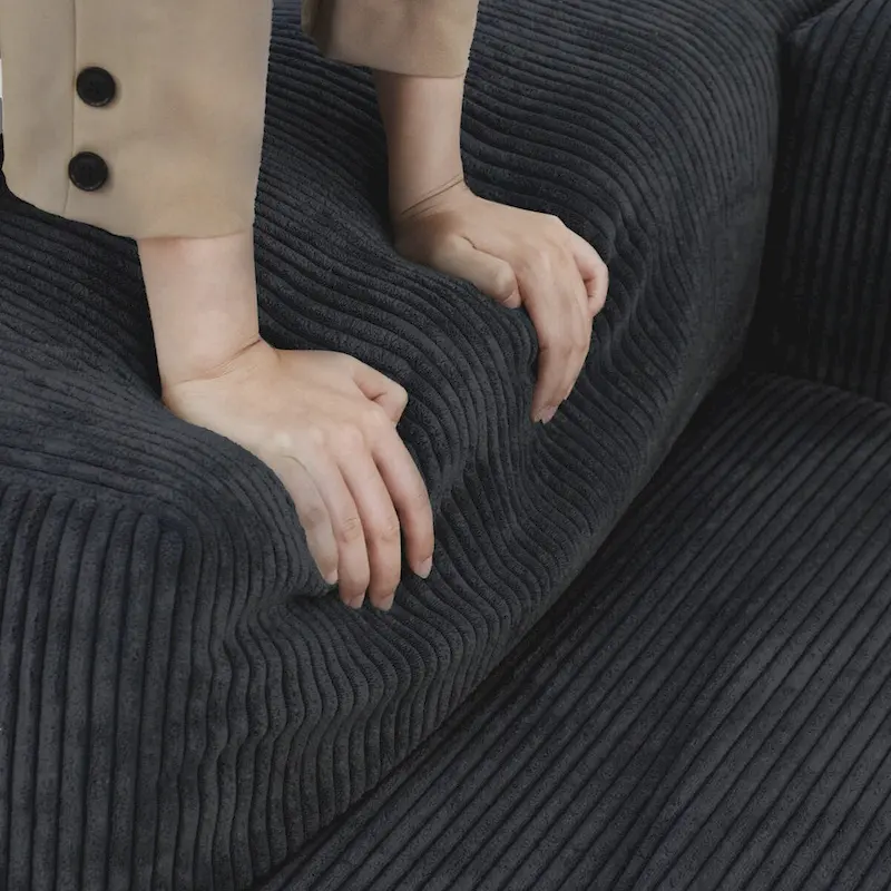 U-Shaped Luxurious Modular Sectional Couch with Chaise Ottoman