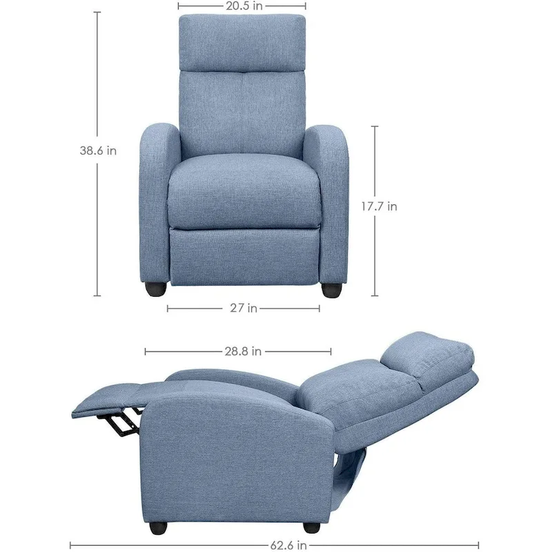 Homall Recliner Chair Fabric Single Living Room Sofa Recliner