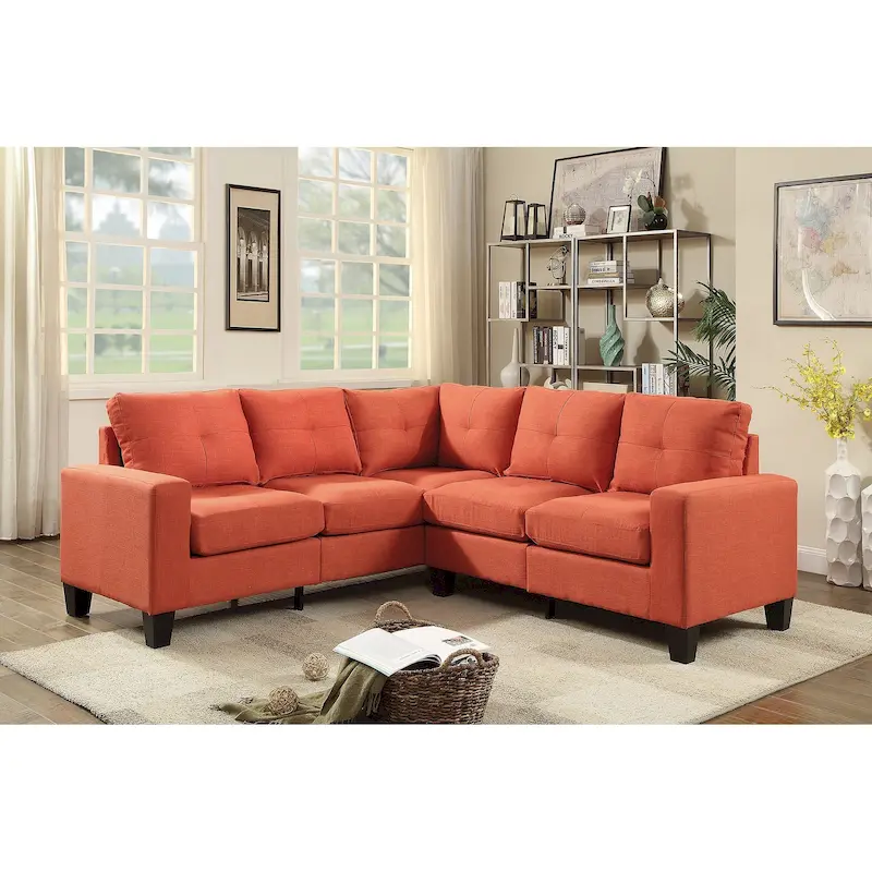 Newbury 82 in. W 2-piece Polyester Twill L Shape Sectional Sofa - 32L x 82W x 35H