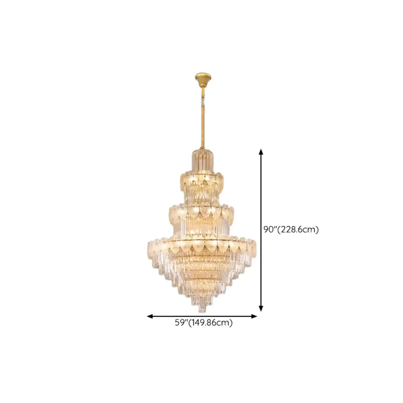 Luxury Crystal Round Chandelier with Elegant Tiered Design