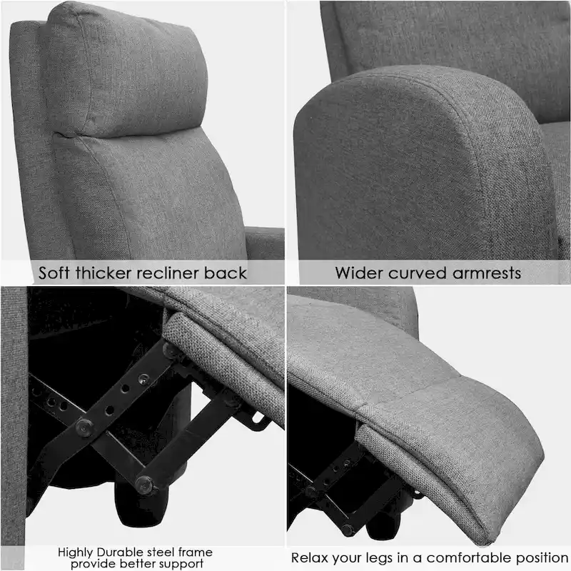 Homall Recliner Chair Fabric Single Living Room Sofa Recliner