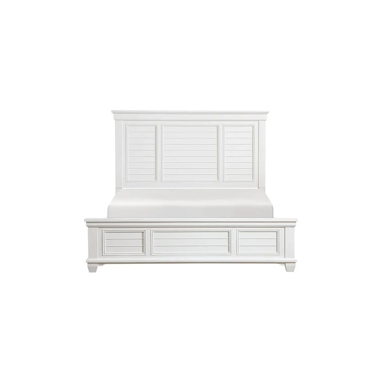 Leo 6 Piece White Modern Panel Bedroom Set