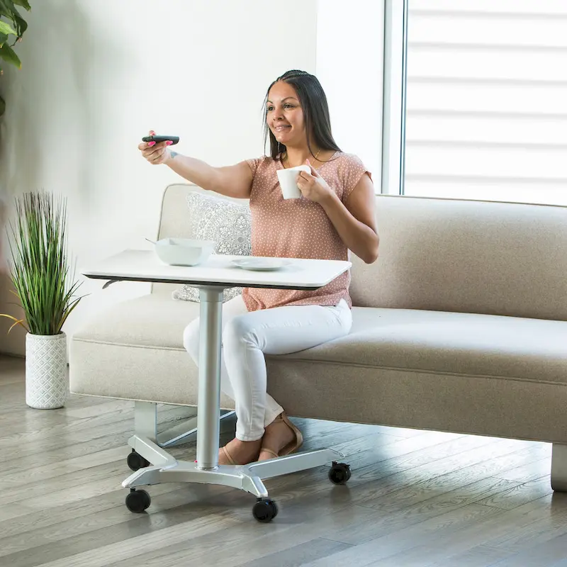 airLIFT XL 28 Pneumatic Height Adjustable Sit-Stand Mobile Laptop Computer Desk Cart