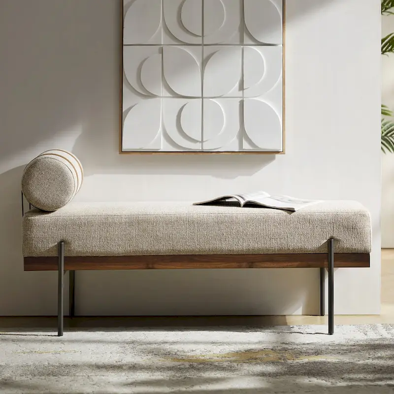 Damacio Entryway Bench with Removable Pillow